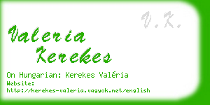 valeria kerekes business card